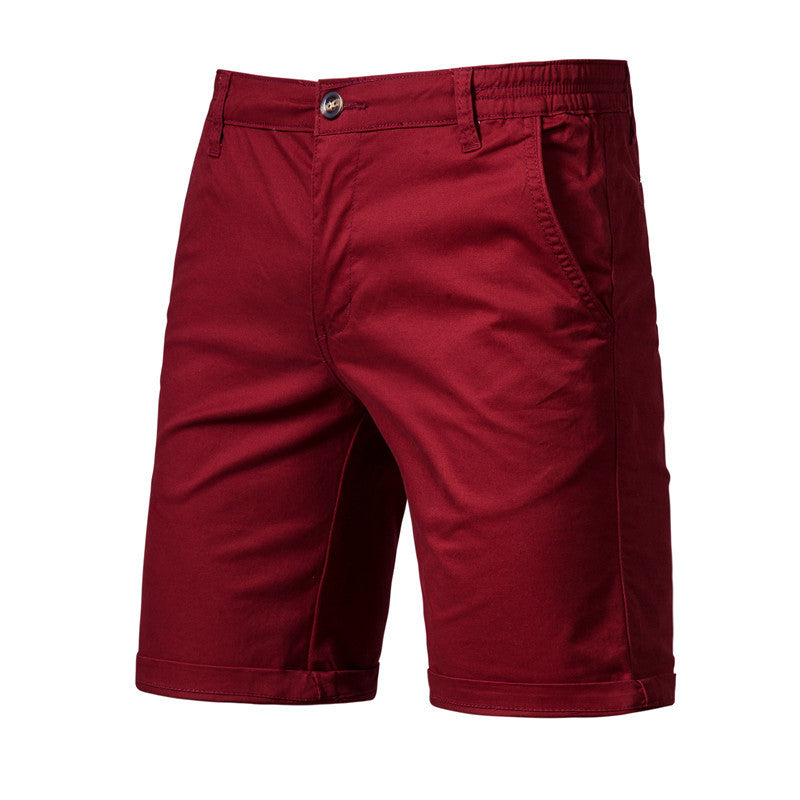 Men's Casual Solid Color Slim Fit Straight Shorts