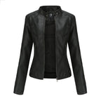 Women'S Leather Dress Slim Jacket Spring Autumn Coat