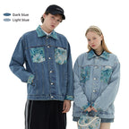 Couple's New Printed Loose Denim Jacket