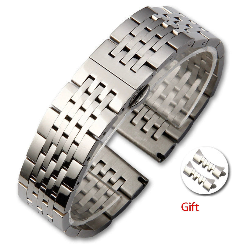 Men's Solid Stainless Steel Metal Strap 22MM
