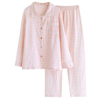 Floral Lapel Sweet Home Wear Pajamas Suit Cotton