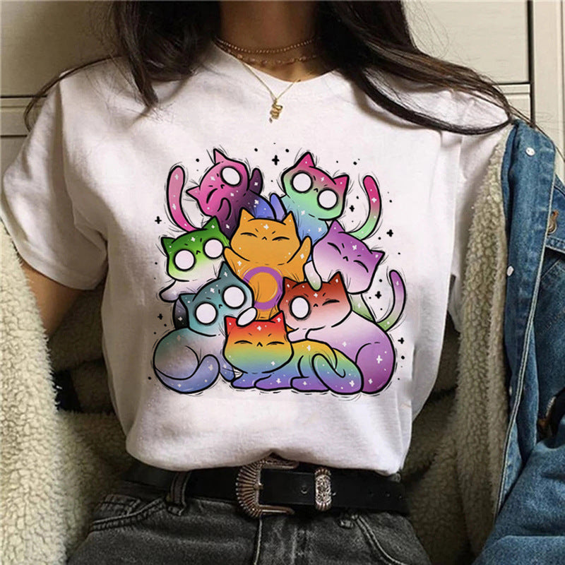 New Top Cute Cartoon Printed Casual T-shirt