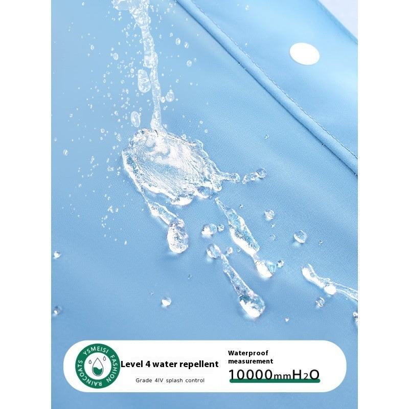 Children's Raincoat Girls Boys Primary School Students School Belt Schoolbag Seat Middle And Big Children Full Body Poncho