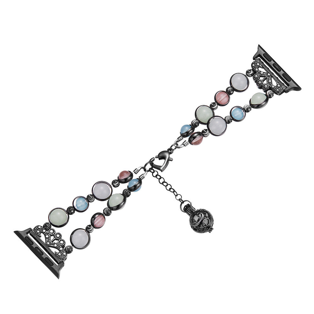 Fashion Creative Luminous Bead Metal Strap