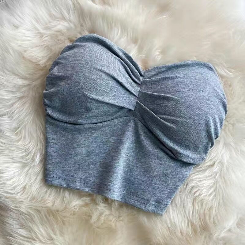 Outer Wear Wrapped Chest Strapless With Chest Pad Anti-exposure Inner Base Underwear