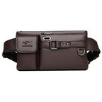 Luxury Brand Waist Bag Men Leather Fanny Pack Chest Bag Male Casual Belt Bags Sling Crossbody Bum Bag Belly Waist Packs Heuptas