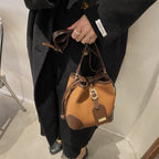 New Trendy Bucket PU Leather Handbag For Women Luxury Messenger Shoulder Bag Hot Sale