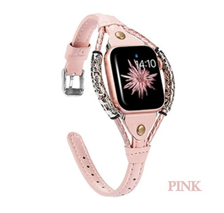 Handmade vintage metal bracelet fashion leather strap