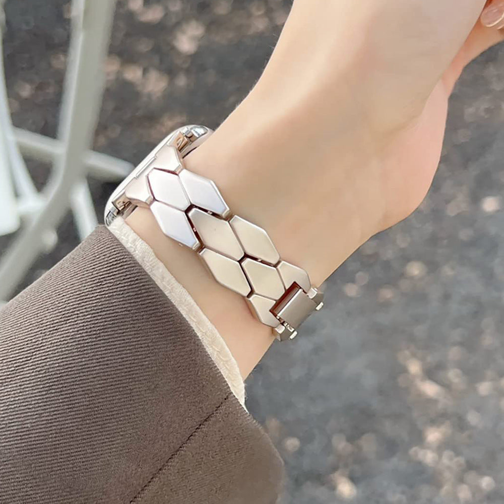 Metal Chain Steel Band Diamond Strap