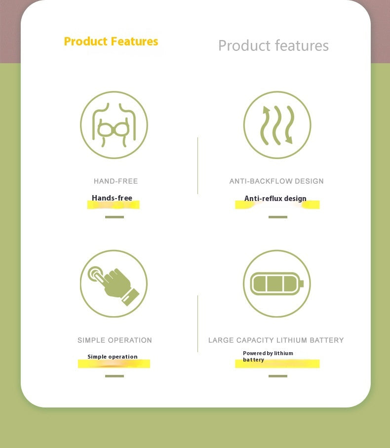 Postpartum Mom's Bag Pain Free Ultra Quiet Wearable Breast Pump Integrated Breast Pump Milk Extractor