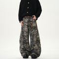 American Fashion Brand Camouflaged Male Loose Casual Retro Machete Jeans