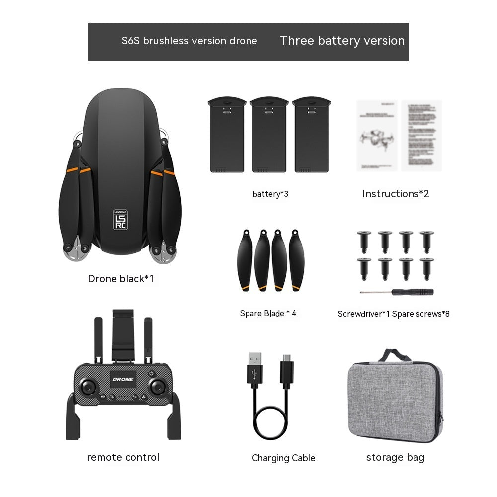 Mini Brushless UAV S6S Dual Lens Aerial Photography Flight