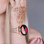 Fashion Simple Three Chain Diamond Metal Strap