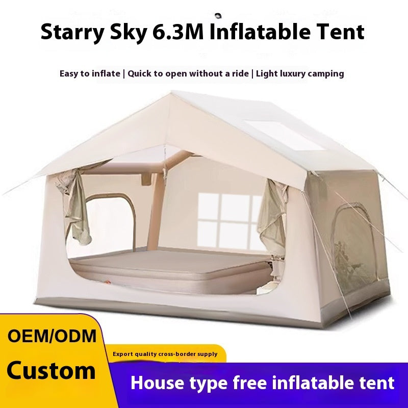 Automatic Inflatable Tent Outdoor Camping 6 Flat Star Vacancy Rainproof Winter Warm Thickened
