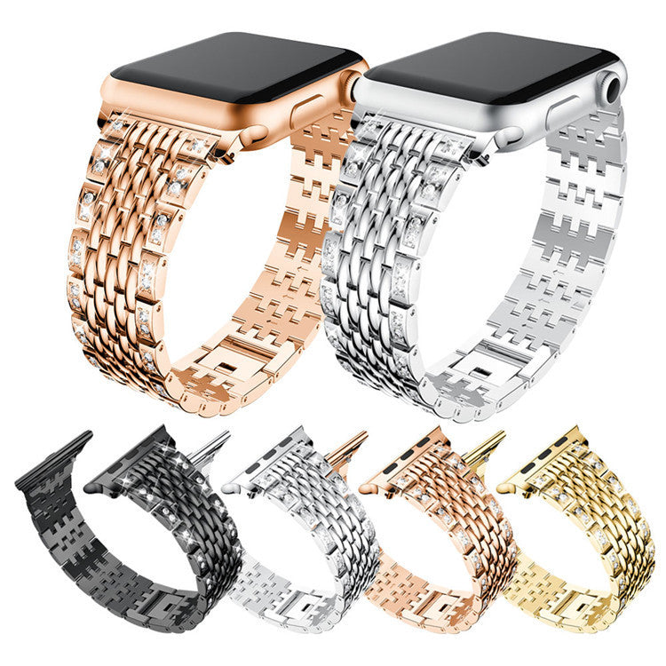 Diamond Scale Metal Watch Strap
