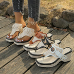 Plus Size Flip-toe Wedge Sandals