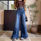 Women's Autumn New High Waist Slimming And Straight Wide Leg Mop Pants