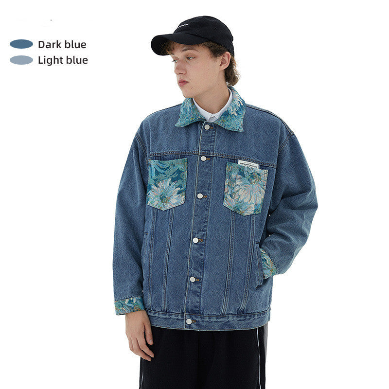 Couple's New Printed Loose Denim Jacket
