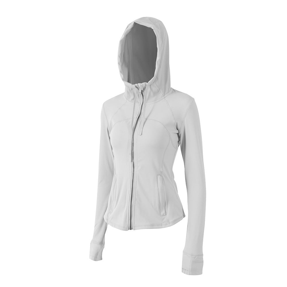 Autumn Yoga Clothes Hooded Fitness Hoodie Quick-drying
